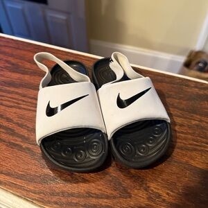 Nike Kids White Slide Sandals